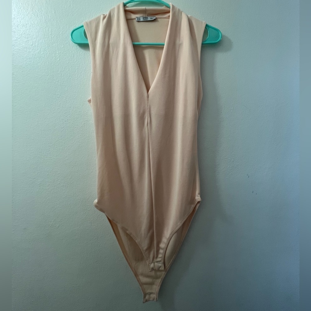 Zara beige bodysuit NWOT